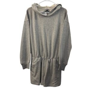 Free People Movement Grey Hooded Romper Open Back Elastic Waist Size S Athlesure